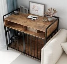 Dog crate side table